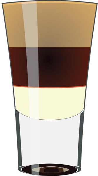 Colorful Drink In Glass Vector