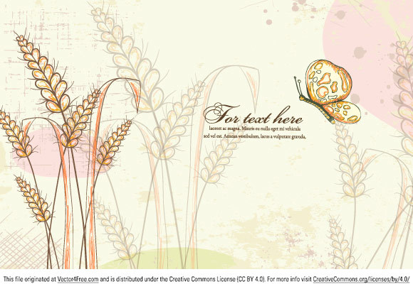 bunte Blumen-Vektor-Illustration mit Schmetterling