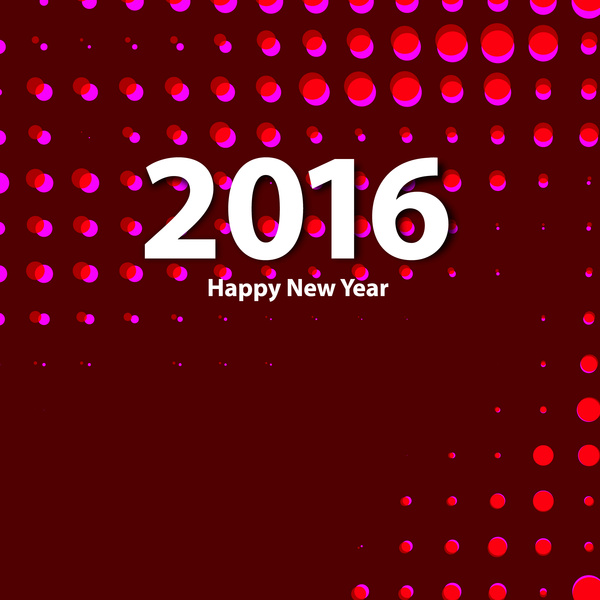 五顏六色的新年快樂2016背景