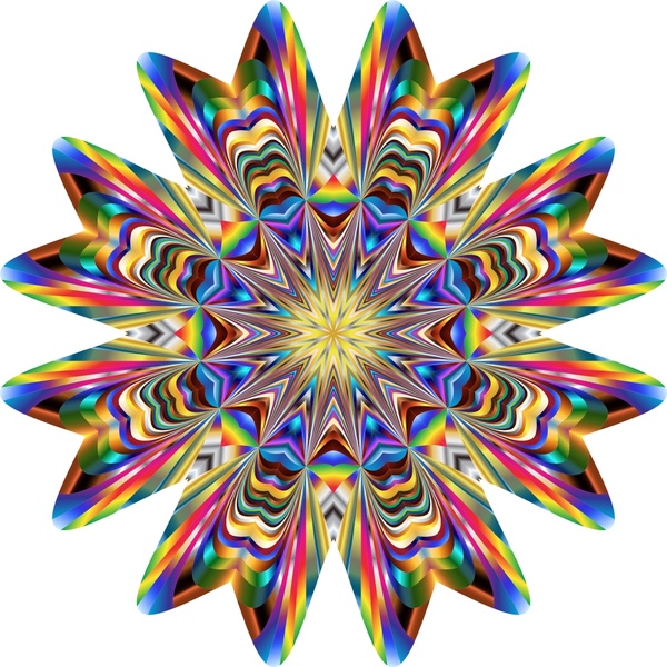 ilustração em vetor caleidoscópio colorido padrão