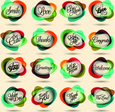 logotipos de forma colorida projeto vector