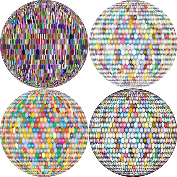 des sphères colorées vector illustration avec le style de l’illusion