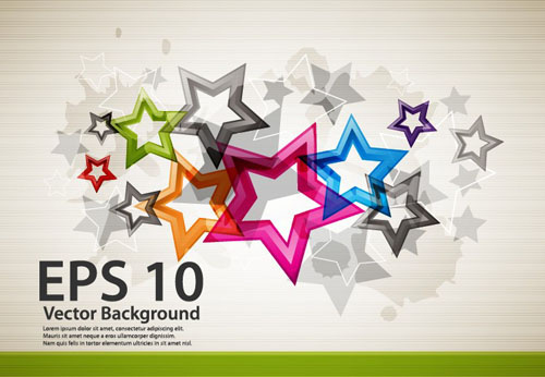 Colorful Stars Background Art Vector Colorful Stars Background Art Vector
