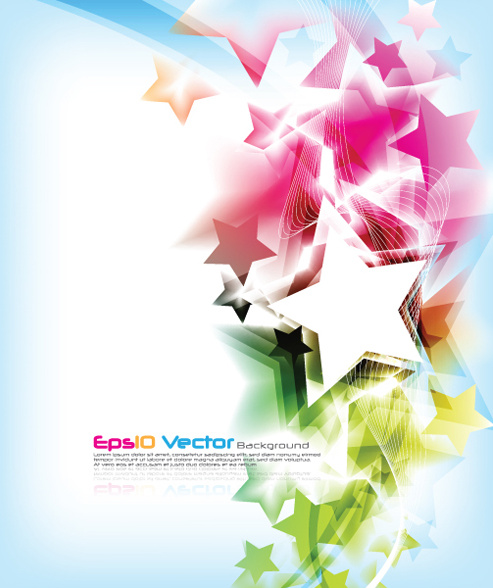 Colorful Stars Background Art Vector Colorful Stars Background Art Vector