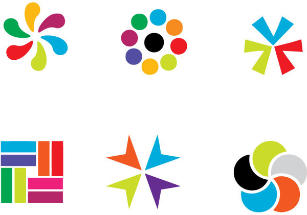 Красочный логотип элементы