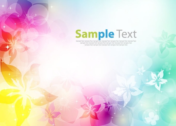 warna-warni abstrak bunga desain latar belakang vektor ilustrasi