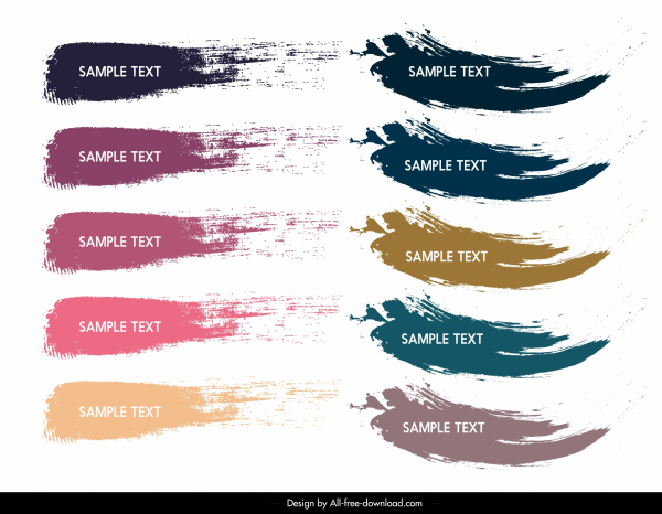 template kode warna sketsa grunge stroke