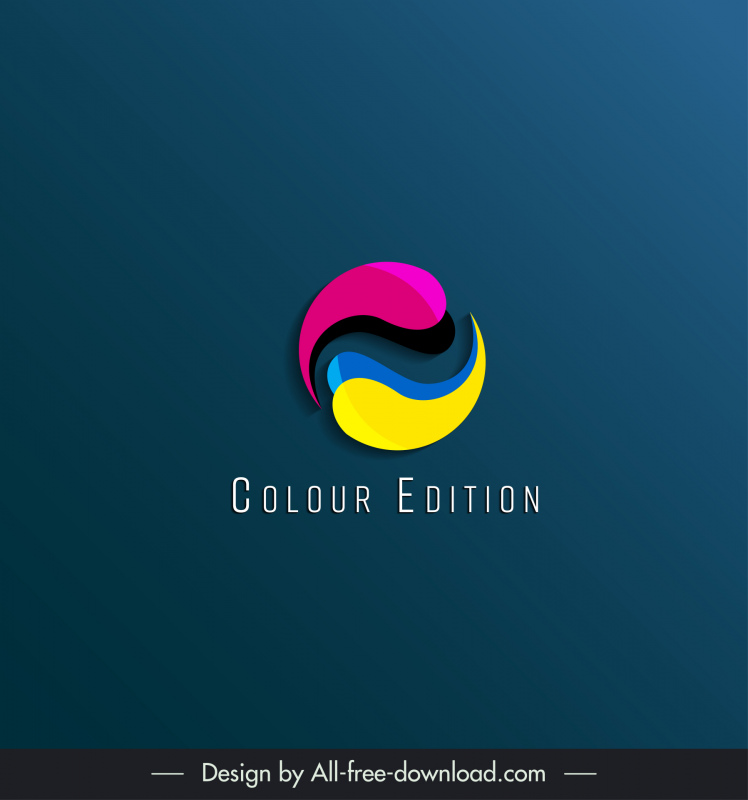 edição de cores logotipo vetor design brilhante colorido arredondado curvas decoração