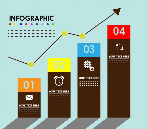 การออกแบบ infographic ลักษณะแผนภูมิคอลัมน์