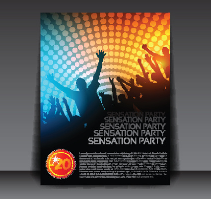 Comúnmente Party Flyer cover template vector