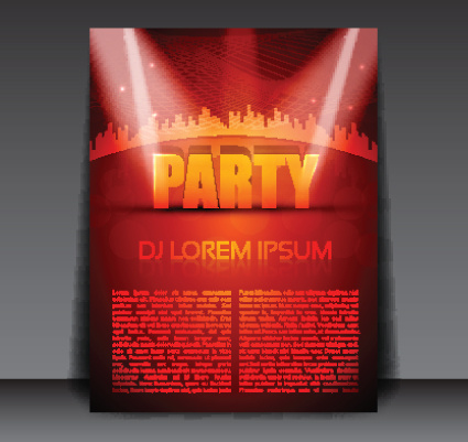 Comúnmente Party Flyer cover template vector