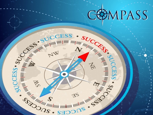 Compass design 3d moderno de fundo closeup