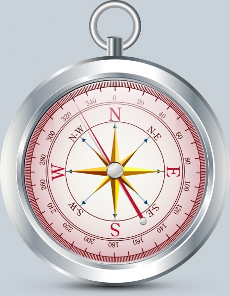 kompas ikona błyszczące metalowe styl projektowania grey.