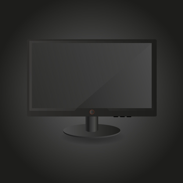 komputer monitor latar belakang gelap