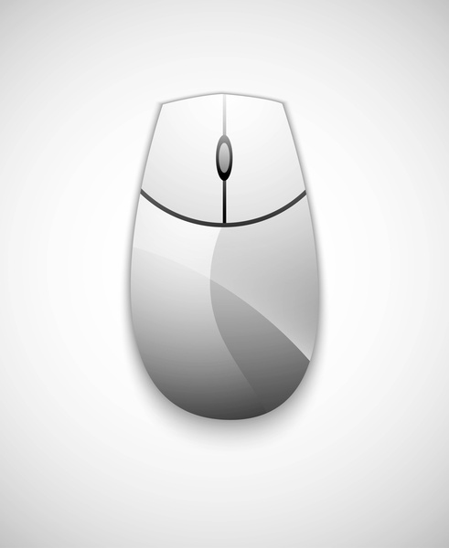 projeto de ilustração do computador do mouse vector ícone
