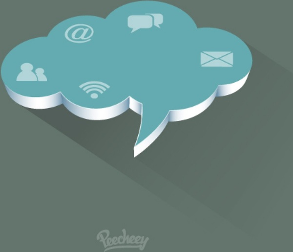 illustration de nuage de communication