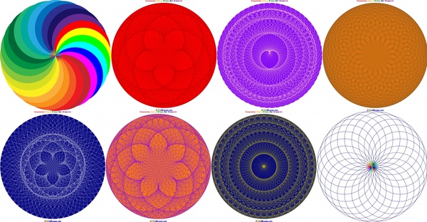 Konzentrische Kreissymmetrie Mandala