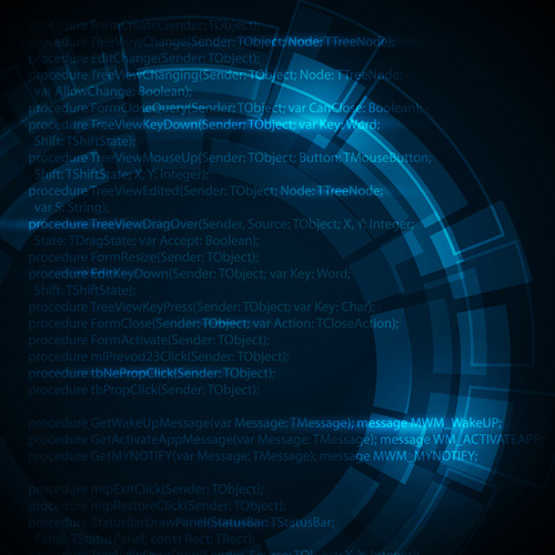 Konzept-dunkel blau technische Vektor-Hintergrund