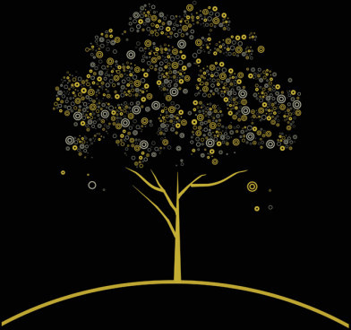 conceito árvore projeto elementos vector