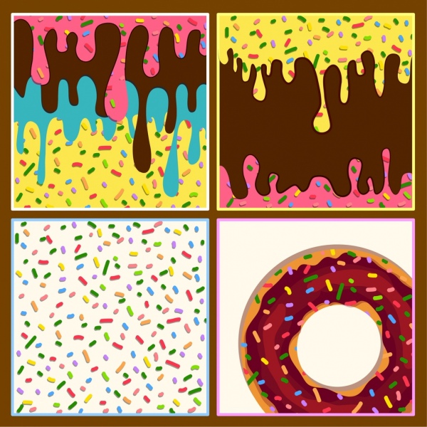 糖果背景五顏六色的熔化物件裝飾廣場隔離