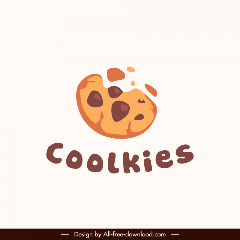 cookies шаблон логотипа плоский ретро эскиз