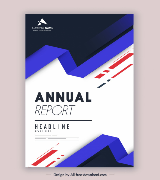 plantilla de informe anual corporativo elegante diseño moderno 3d