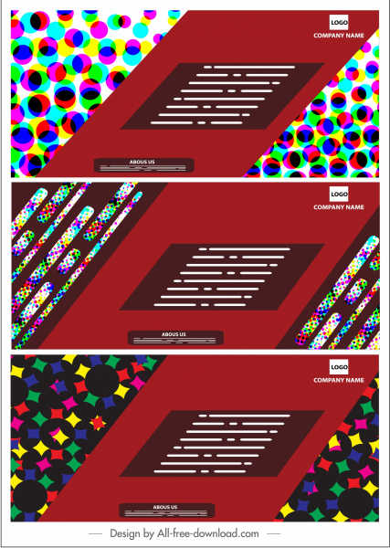 Корпоративные баннер стола красочных абстрактных геометрических декор