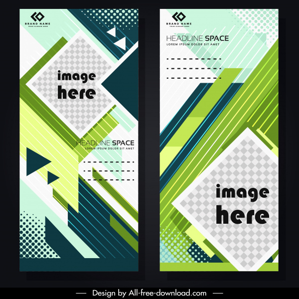 Corporate Banner Vorlage buntes modernes geometrisches Dekor