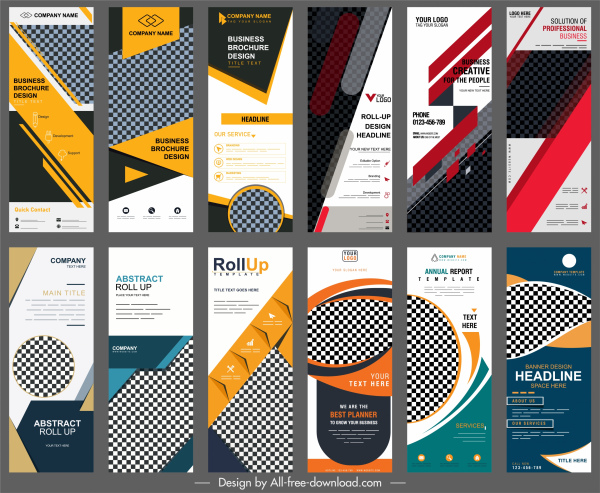 Corporate Banner Vorlagen Sammlung modernes vertikales Design