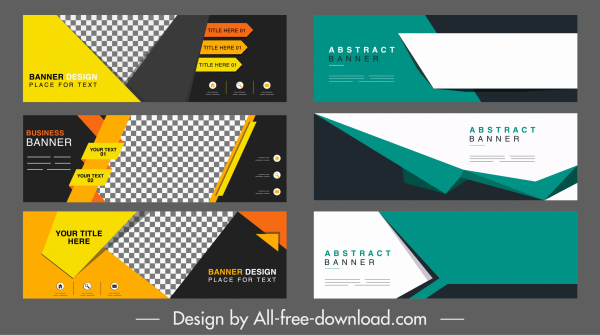 Corporate Banner Vorlagen moderne abstrakte Technologie horizontales Design