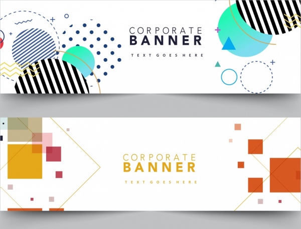Corporate Banner-Vorlagen modernen geometrischen design