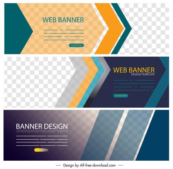 Banner công ty mẫu thiết kế hiện đại ngang