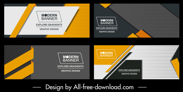Corporate Banner Vorlagen moderne abstrakte horizontale Design