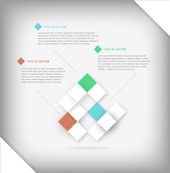 Kurumsal kutu vektör Infographic tasarımı