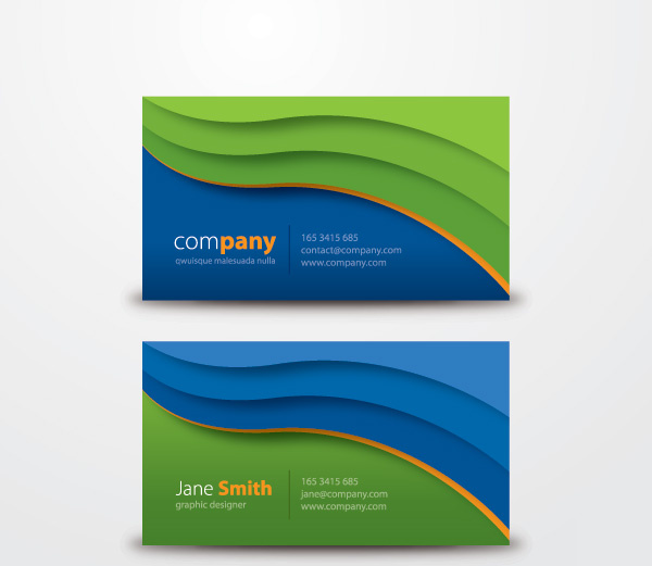 Corporate Business Card Vector Graphic