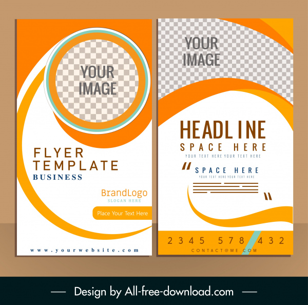 Corporate Flyer Template Modern Colorful Checkered Decor