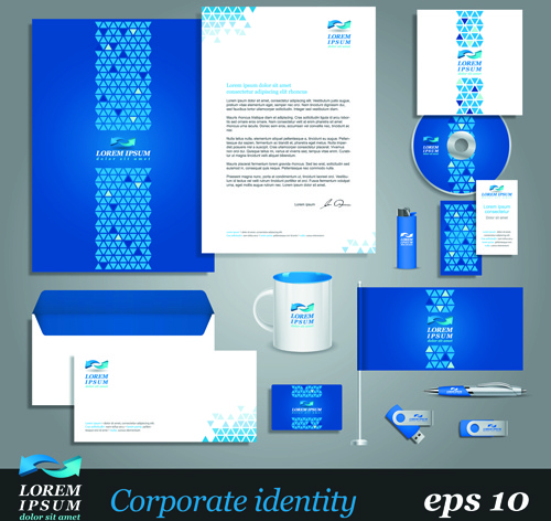 Corporate Identity Kit Vektor Vorlagen