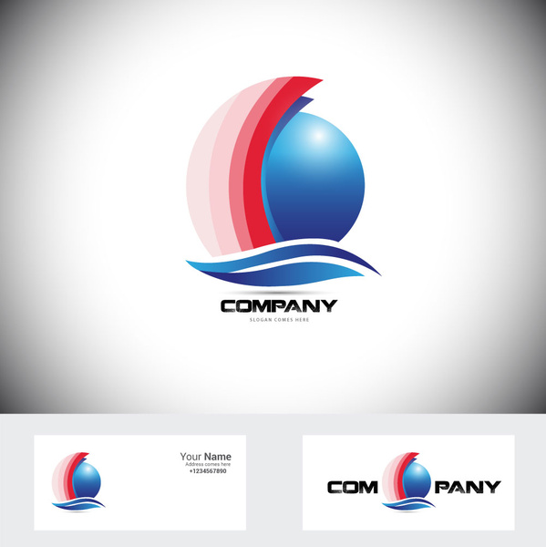 Корпоративный логотип дизайн векторные иллюстрации