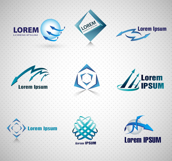 desain logo perusahaan dengan warna biru
