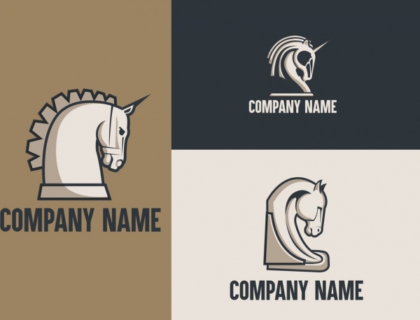 logotipos corporativos diseño de icono de caballo