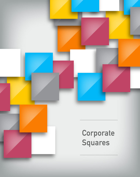 Corporate Quadrate abstrakten Hintergrund Vektor