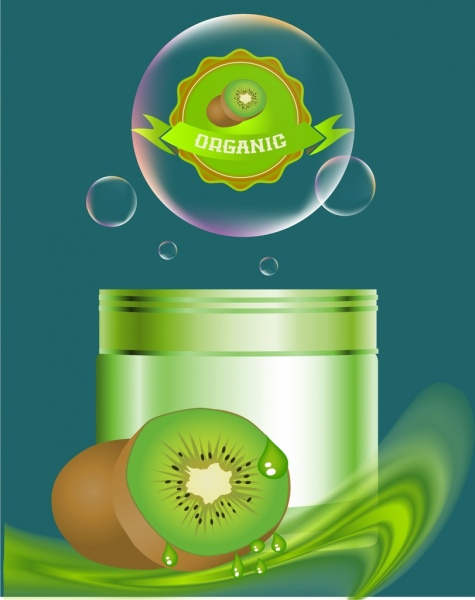 kosmetischen Werbung Kiwi Frucht Symbol Dekor