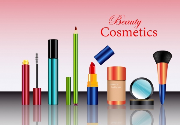 косметическая реклама, аксессуары для макияжа, отображение блестящего отражения, дизайн косметическая реклама, аксессуары для макияжа, отображение блестящего отражения, дизайн