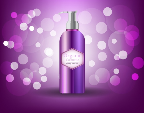 化妆品广告紫散景装饰器图标