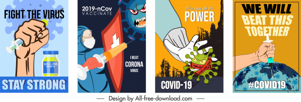 covid19 борьба плакат атака вирус эскиз классический дизайн