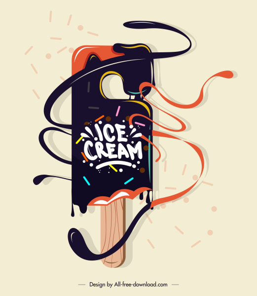 Creme-Stick Werbung Hintergrund bunt dynamische Dekor