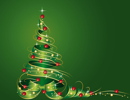 yaratıcı soyut Noel ağacı tasarım vektör kümesi
