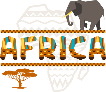 vektor latar belakang Afrika yang kreatif