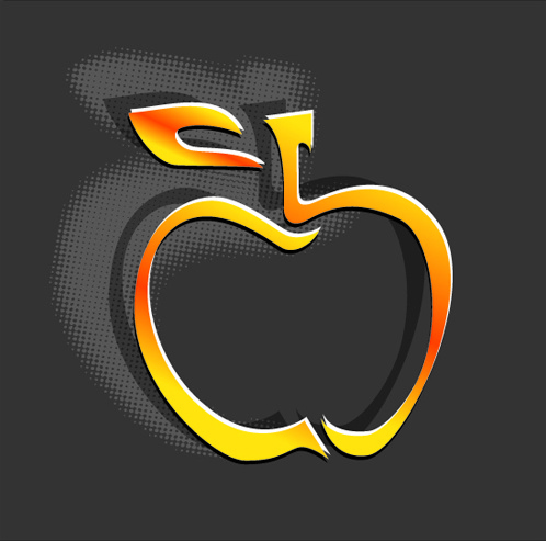 Ensemble d’illustrations vectorielles Apple créatives 2