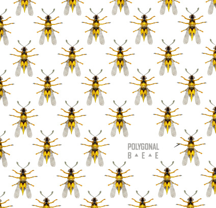 創造的な蜂のシームレスなパターン ベクトル